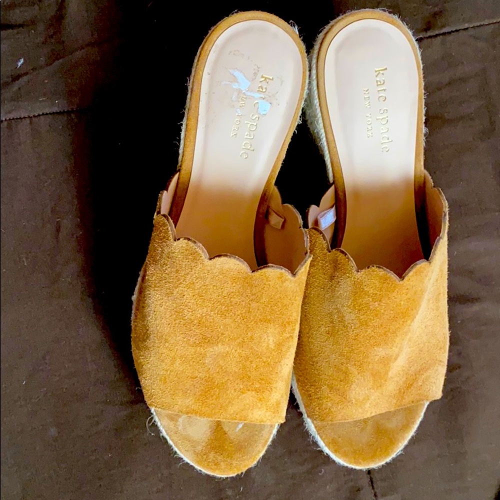 Kate Spade tan wedges sz7